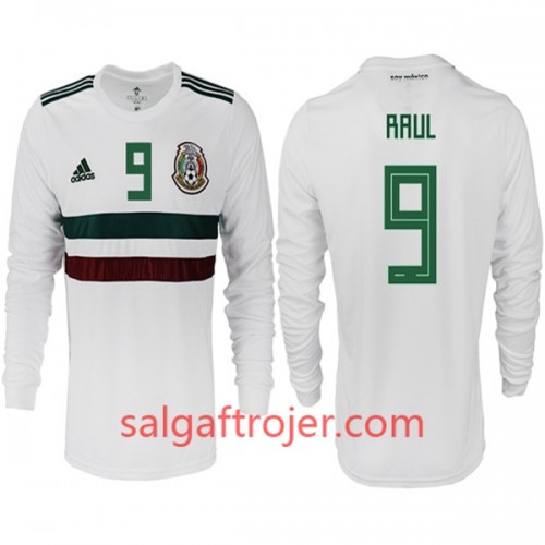 Mexiko Fodboldtrøjer RAUL 9 Udebanesæt VM 2018 Langærmet Mexiko Fodboldtrøjer RAUL 9 Udebanesæt VM 2018 Langærmet